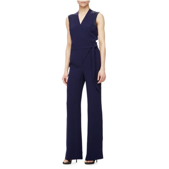 Diane Von Furstenberg Margot Jumpsuit in Navy - Picture 4 of 4